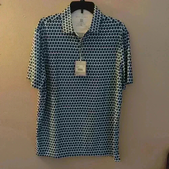 Hickey Freeman women's golf shirt, green, blue and white, medium - Picture 2 of 7